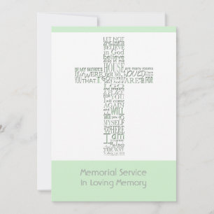Convites Bíblias Versos do Serviço Memorial John 14 10
