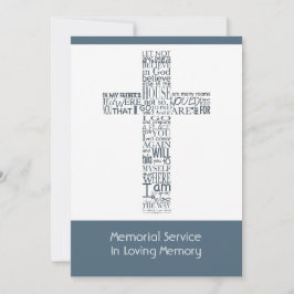 Convites Bíblias Versos do Serviço Memorial John 14 7