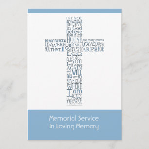 Convites Bíblias Versos do Serviço Memorial John 14 9