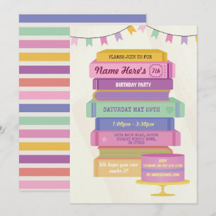 Convites Biblioteca de Aniversários do Livro Convidam Lend