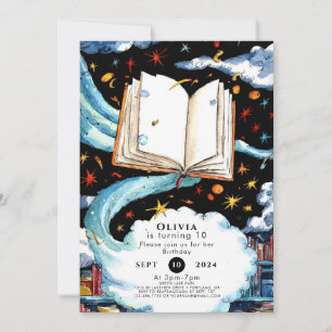 Convites Biblioteca do Boho — Simples Storybook Birthday
