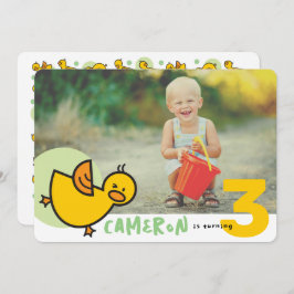 Convites Bicho de Cartoon Whimsic Pata Garota Verde Foto An