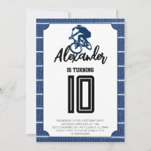 Bicicleta BMX com Listras Azuis de Aniversário