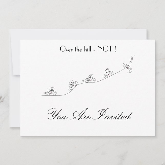 Convites Bicicleta invadindo a colina personalizada Invite (Frente)