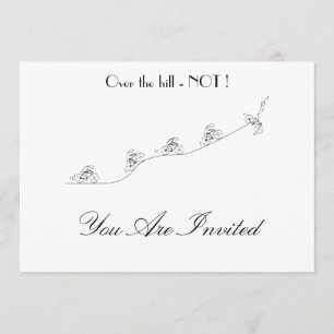 Convites Bicicleta invadindo a colina personalizada Invite
