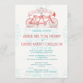 Convites Bicicleta Tandem / Juntos somos um Casamento
