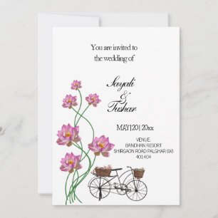 Convites Bicicleta Vintage Com Flores
