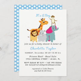 Convites Bicicletas de Zoo Whimsy Convidam Chá de fraldas