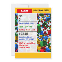 Bicks de Edifício Coloridos Bonitos Aniversário