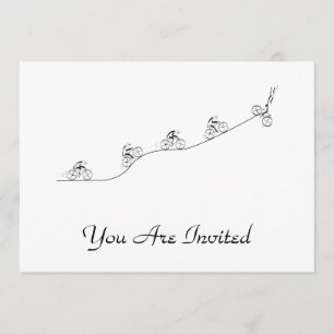 Convites Bicyclist que vai sobre o monte