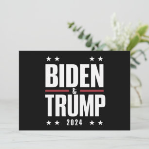 Convites Biden Trump 2024 Eleição Presidencial Divertida VP