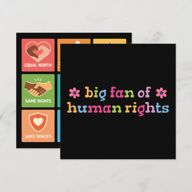 Convites Big fan of human rights (Frente/Verso)