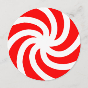 Convites Big Peppermint Candy 5.25 x 5.25 Circulo de Convit