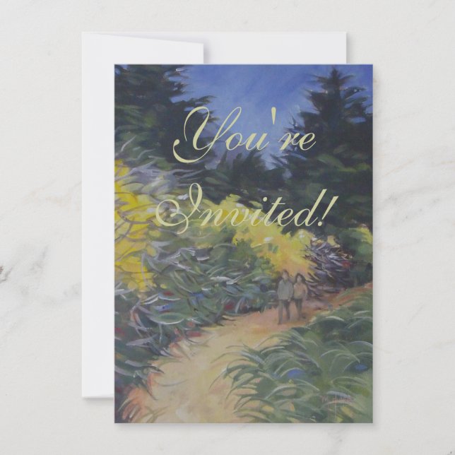 Convites Big Sur Nature Path Scenical Woods California (Frente)