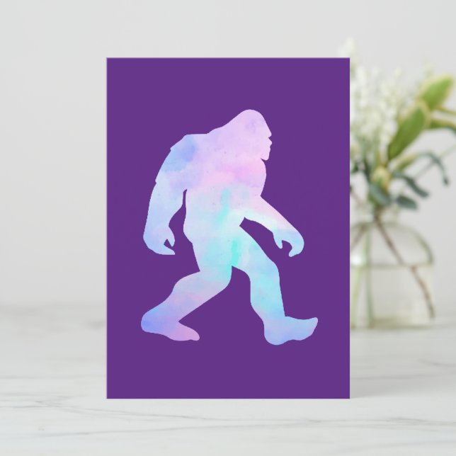Convites Bigfoot Aquarela       (Em pé/Frente)