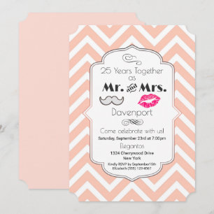 Convites Bigode & Lábios Sr. e Sra. - Aniversário