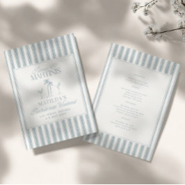 Convites Bikinis e martinis Bachelorette vintage Elegante