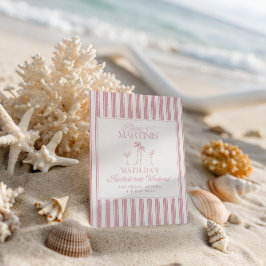 Convites Bikinis e martinis Bachelorette vintage Elegante