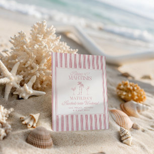 Convites Bikinis e martinis Bachelorette vintage Elegante