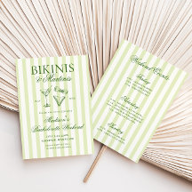 Bikinis & Martinis - Bachelorette verde riscado