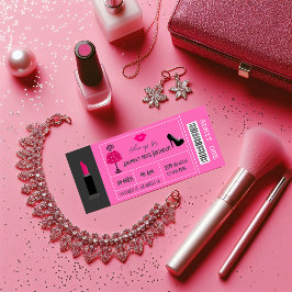 Convites Bilhete da Noite da Festa do Glam Fashion Show