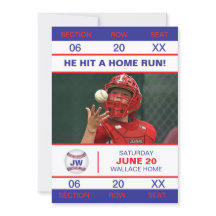 Bilhete de Admissão de Jogador de Beisebol Graduad