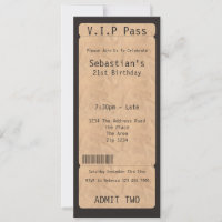 Bilhete de Admissão para Festa com Passagem VIP