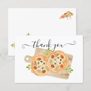 Convites Bilhete de Agradecimento Amor & Pizza