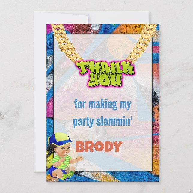 Convites Bilhete de agradecimento do Príncipe Bebê Fly (Frente)