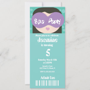 Convites Bilhete de Aniversário Estilo Spa Beleza
