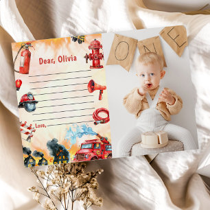 Convites Bilhete de Cápsula do Tempo do Caminhão de Bombeir