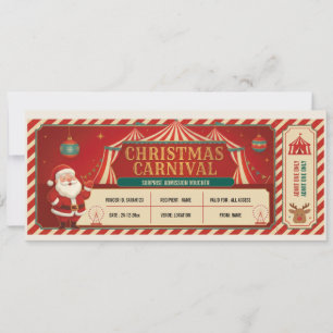 Convites Bilhete de Carnaval de Natal Surpresa Revelação Pr