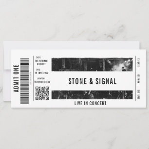 Convites Bilhete de Concerto Personalizado