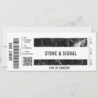 Convites Bilhete de Concerto Personalizado