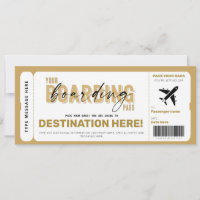 Bilhete de embarque de passagem de avião presente 