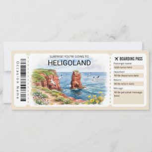 Convites Bilhete de Embarque de Viagem para Heligoland Edit