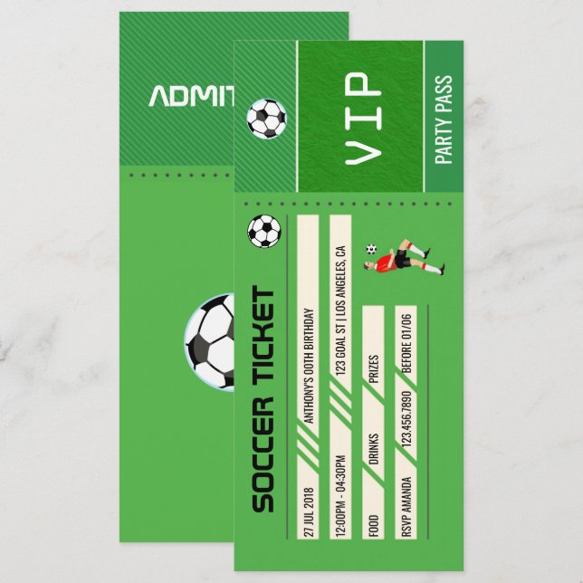 Convites Bilhete de Entrada para Festa de Aniversário com T (Frente/Verso)