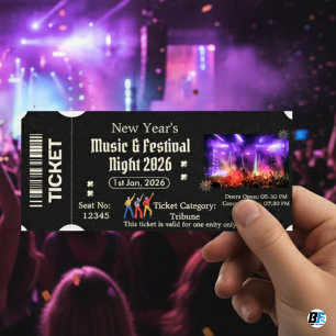 Convites Bilhete de Entrada para o Festival de Música de An
