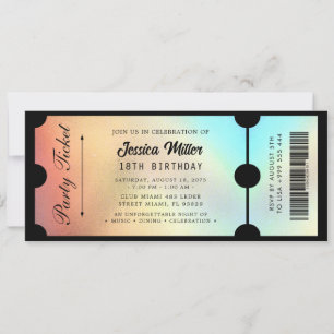 Convites Bilhete de Evento de Luxo Elegante