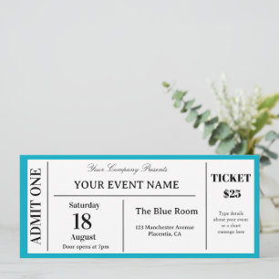 Convites Bilhete de Evento Personalizado, Ingresso de Show