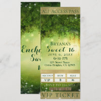 Bilhete de Festa VIP Sweet 16 da Floresta Verde En
