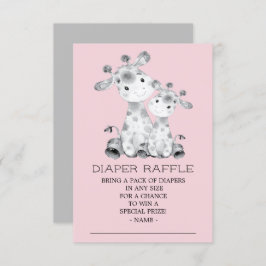 Convites Bilhete de Fralda de Giraffe Raffle