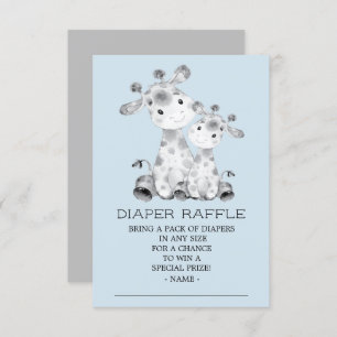 Convites Bilhete de Fralda de Giraffe Raffle