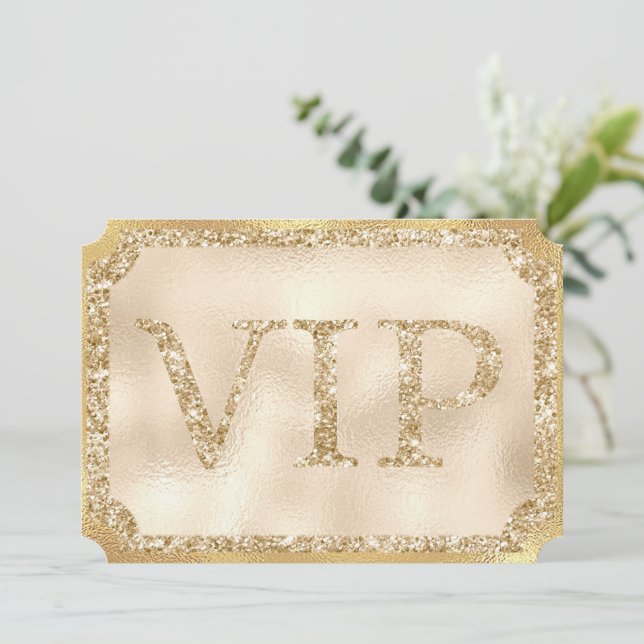 Convites Bilhete de Ingresso para Evento Gold VIP (Em pé/Frente)