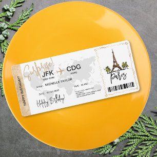 Convites Bilhete de Passagem de Embarque de Parceiro Surpre