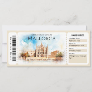 Convites Bilhete de Passagem de Embarque de Plano de Maiorc