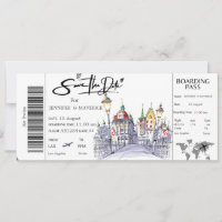 Bilhete de passagem de embarque suíço Salve a data