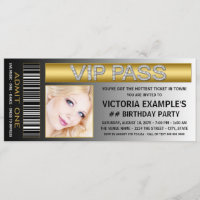 Bilhete de Passagem VIP Festa de Aniversário