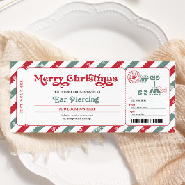 Convites Bilhete de Presente de Natal para Perfuração de Or