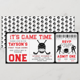 Convites Bilhete de primeiro aniversario para Baixo do Hock